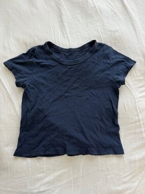 Brandy Melville Navy Blue Short Sleeve Tee